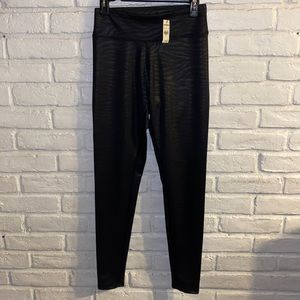 Express NWT. Women Black Striped Leggings size Small